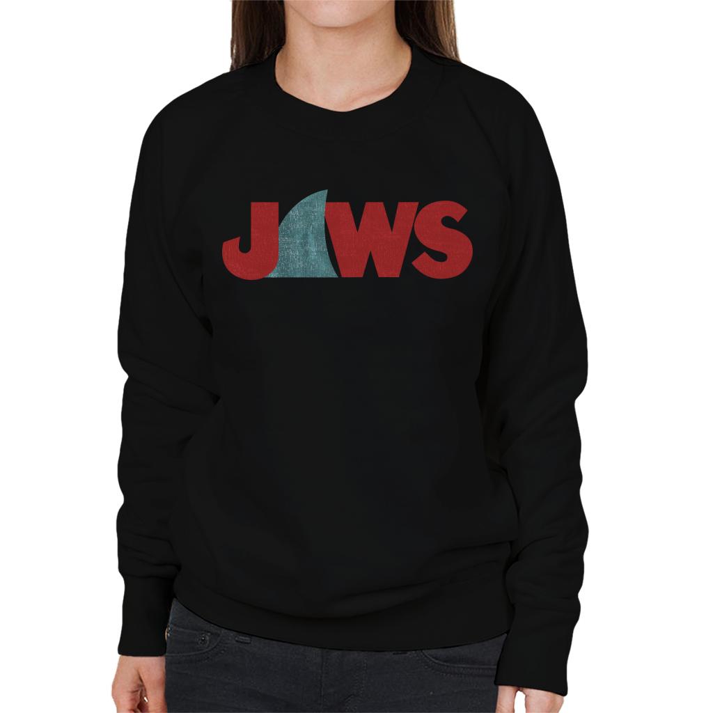 Jaws Shark Fin Logo Women's Sweatshirt-ALL + EVERY