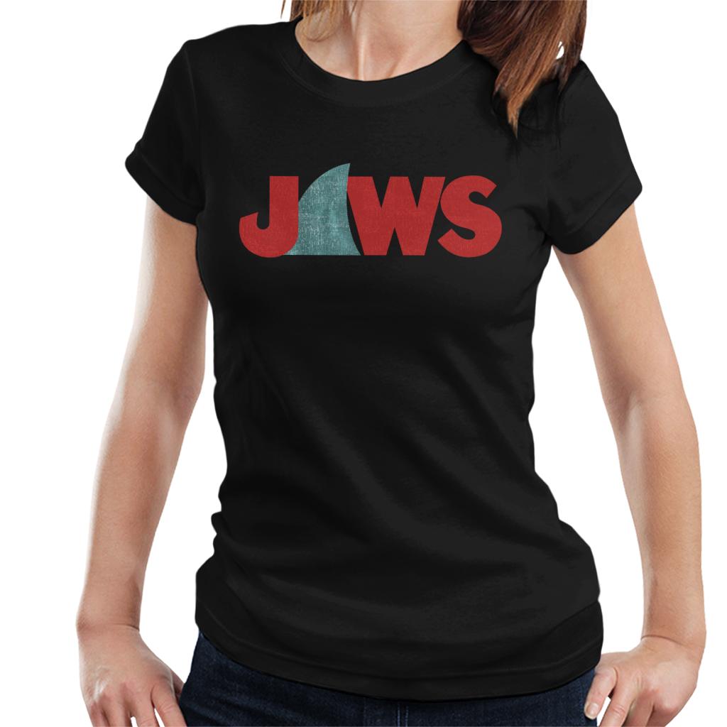 Jaws Shark Fin Logo Women's T-Shirt-ALL + EVERY