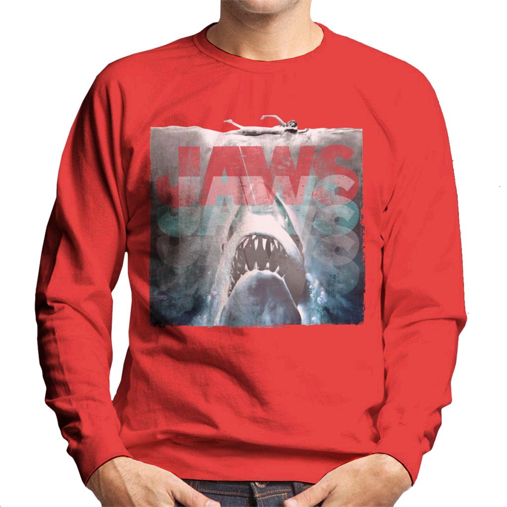 Jaws Layered Text Logo Men's Sweatshirt-ALL + EVERY