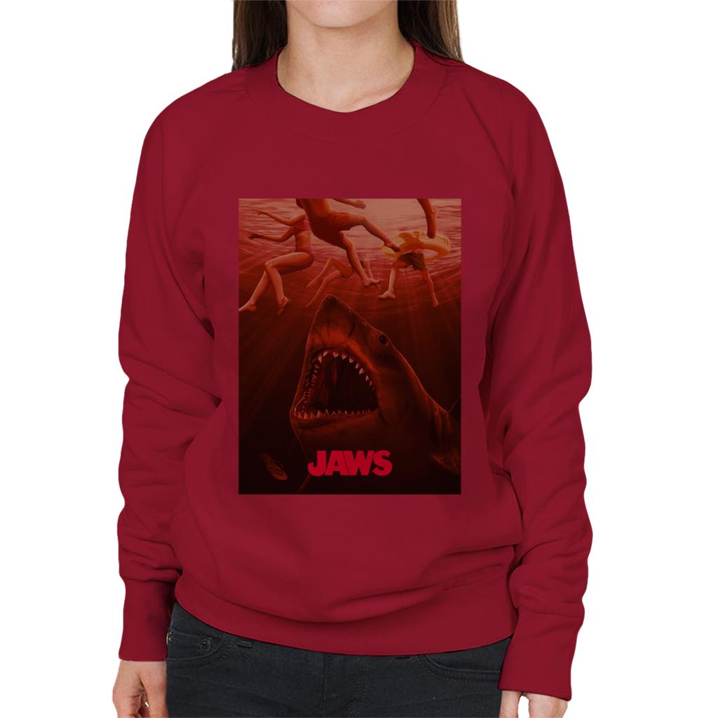 Jaws Under The Water Women's Sweatshirt-ALL + EVERY