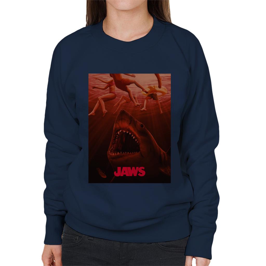 Jaws Under The Water Women's Sweatshirt-ALL + EVERY