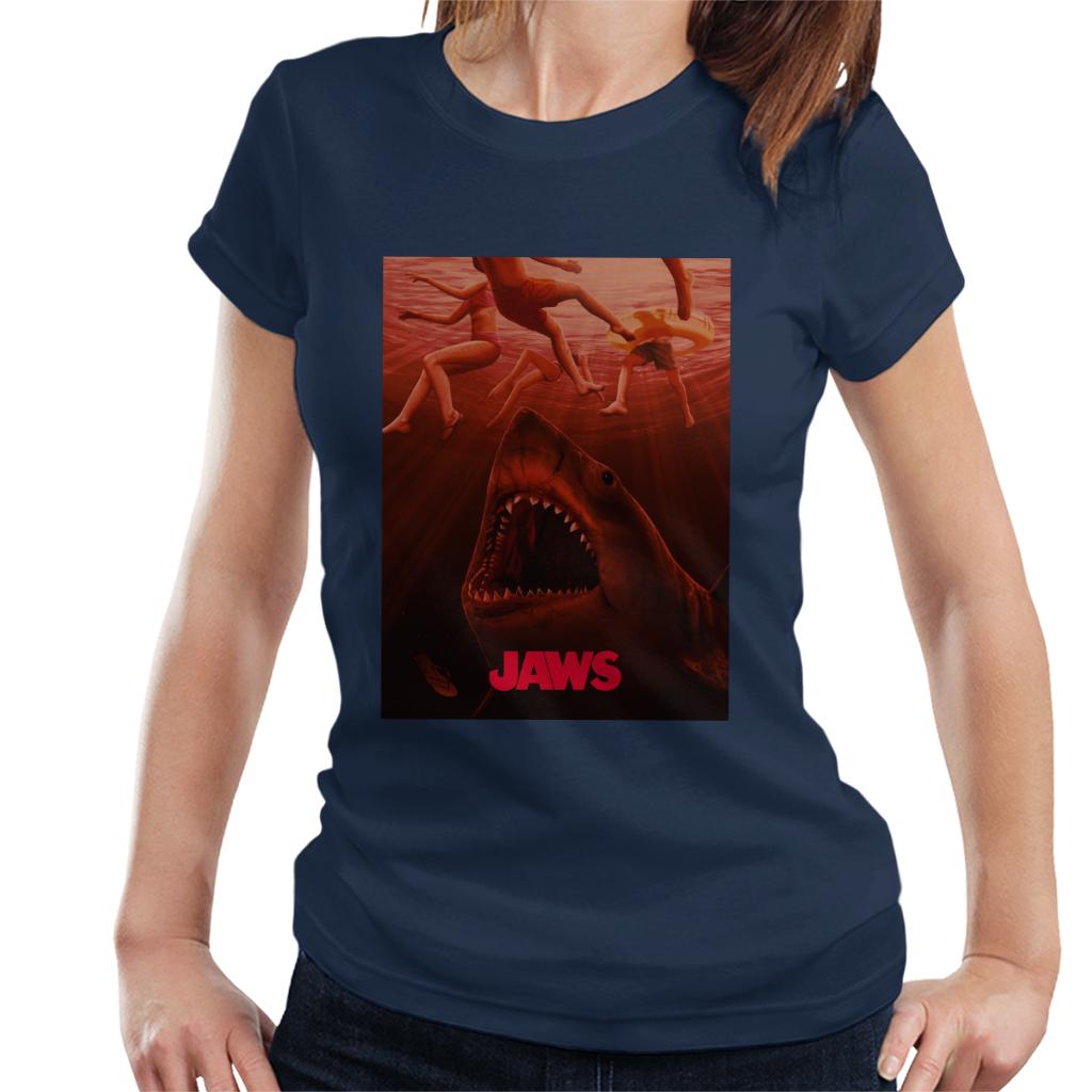 Jaws Under The Water Women's T-Shirt-ALL + EVERY