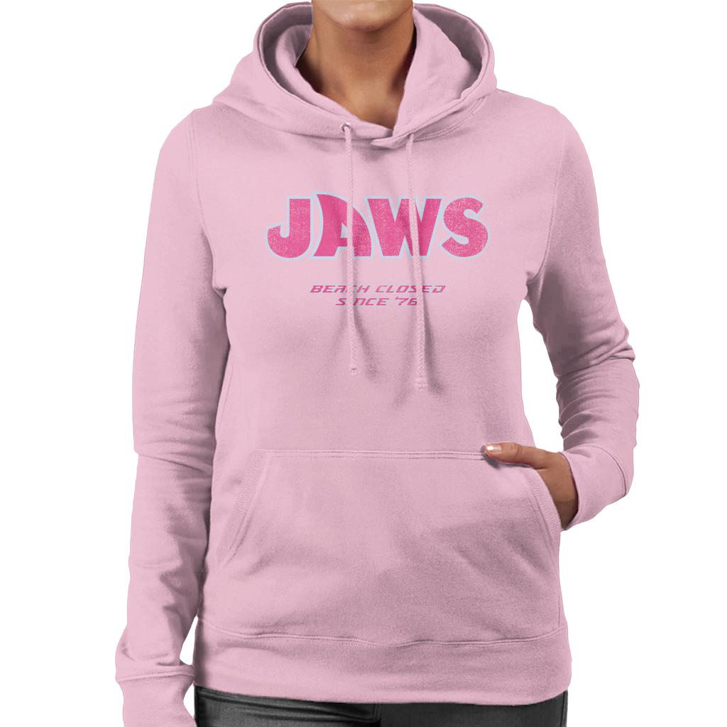 Jaws Beach Closed Since 76 Women's Hooded Sweatshirt-ALL + EVERY