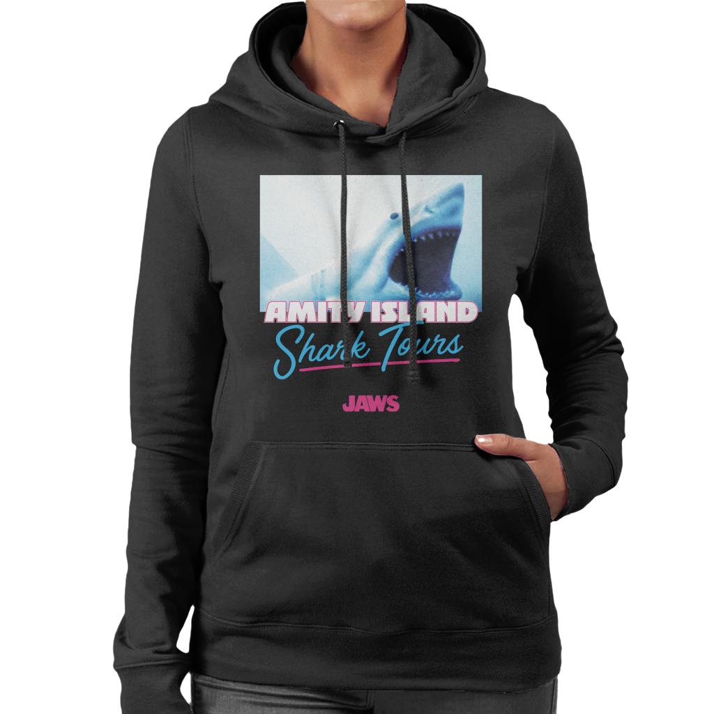 Jaws Amity Island Shark Tours Women's Hooded Sweatshirt-ALL + EVERY