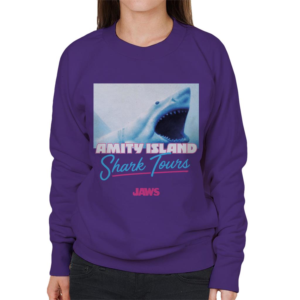 Jaws Amity Island Shark Tours Women's Sweatshirt-ALL + EVERY