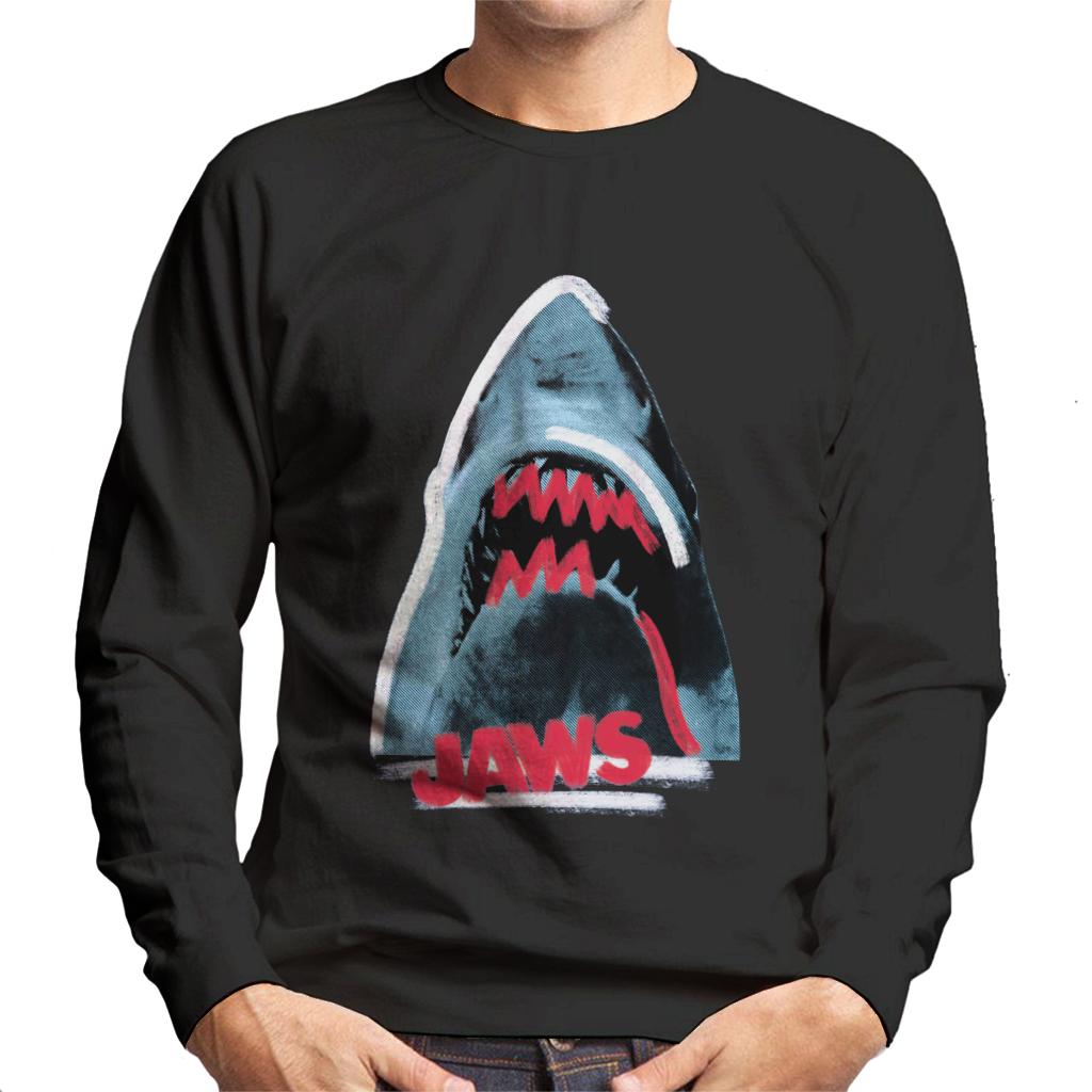 Jaws Red Teeth Men's Sweatshirt-ALL + EVERY