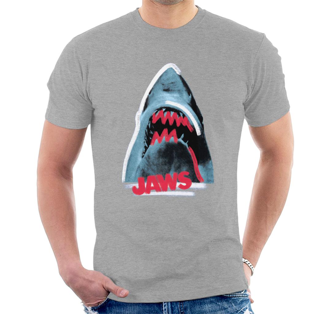 Jaws Red Teeth Men's T-Shirt-ALL + EVERY