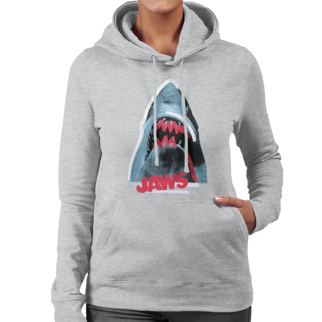 Jaws Red Teeth Women's Hooded Sweatshirt-ALL + EVERY