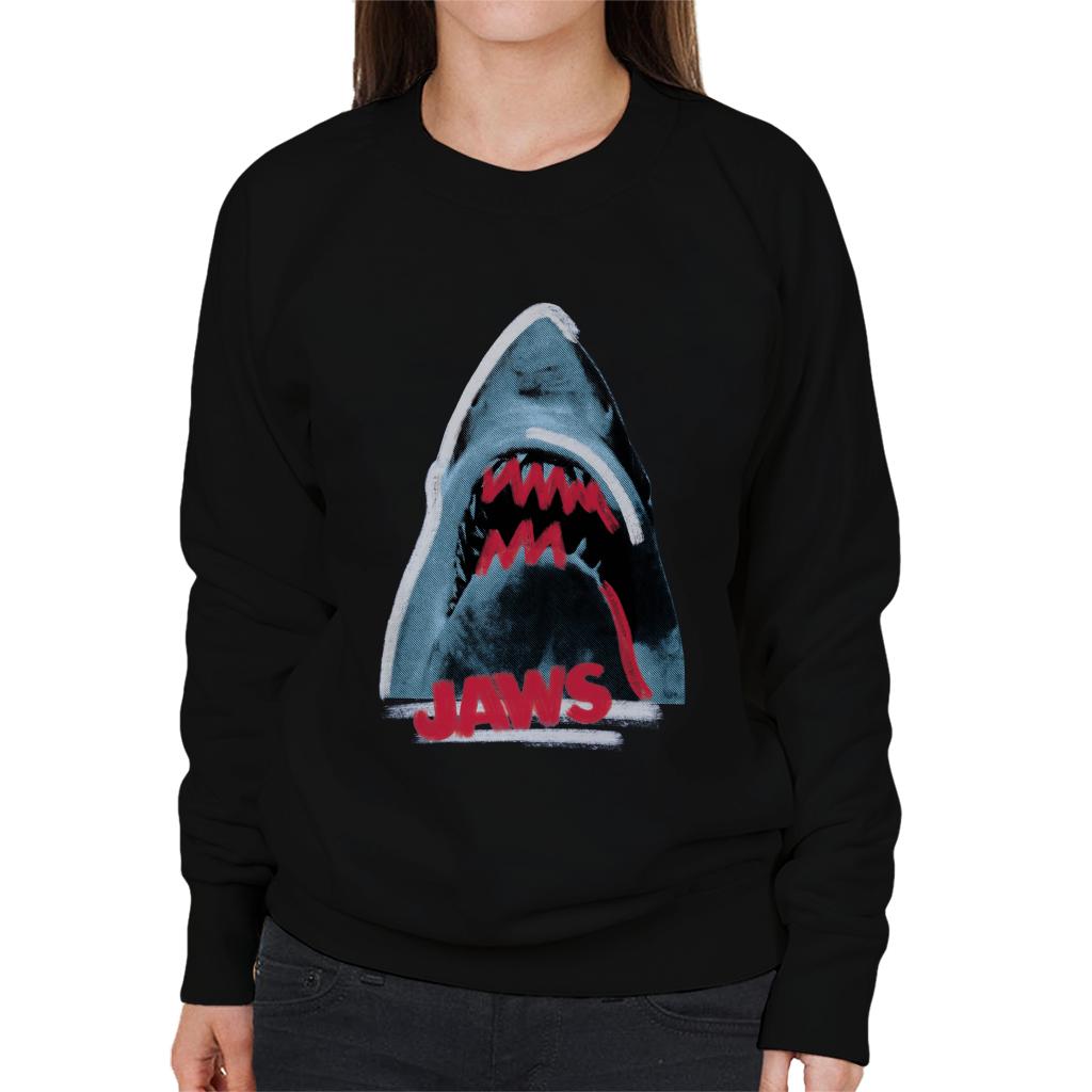 Jaws Red Teeth Women's Sweatshirt-ALL + EVERY