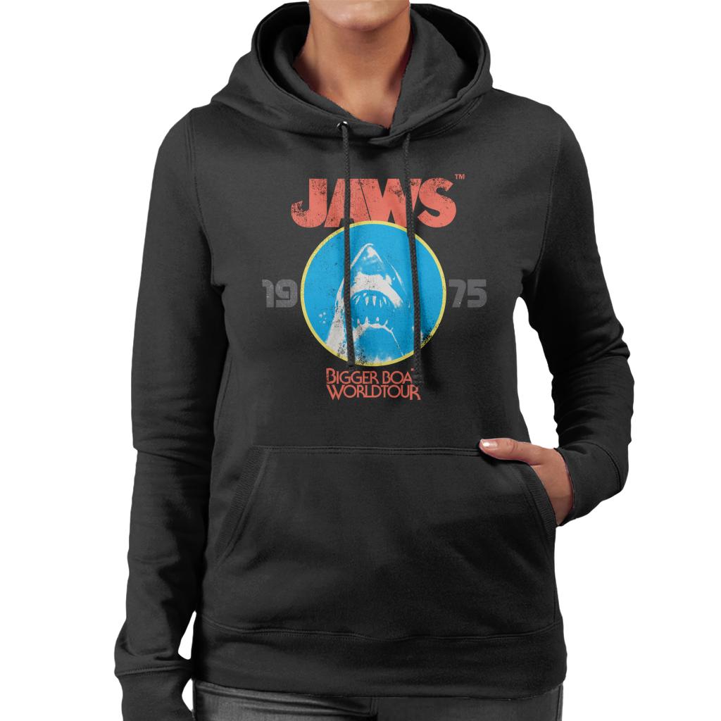 Jaws Bigger Boat World Tour Women's Hooded Sweatshirt-ALL + EVERY