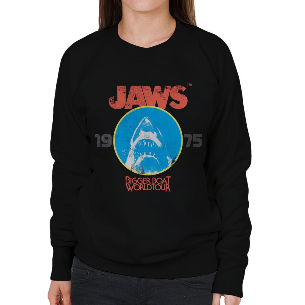 Jaws Bigger Boat World Tour Women's Sweatshirt-ALL + EVERY