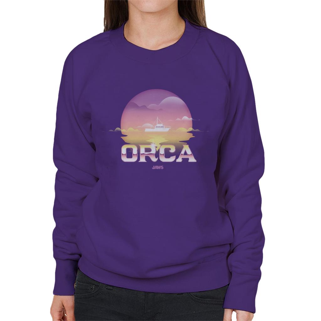 Jaws Orca Sunset In The Sea Women's Sweatshirt-ALL + EVERY