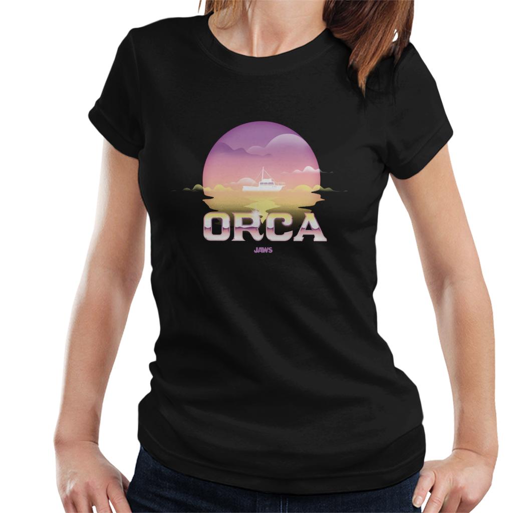 Jaws Orca Sunset In The Sea Women's T-Shirt-ALL + EVERY