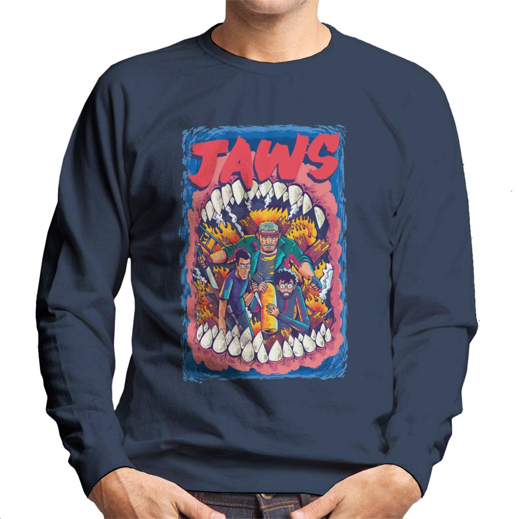 Jaws On Fire Men's Sweatshirt-ALL + EVERY