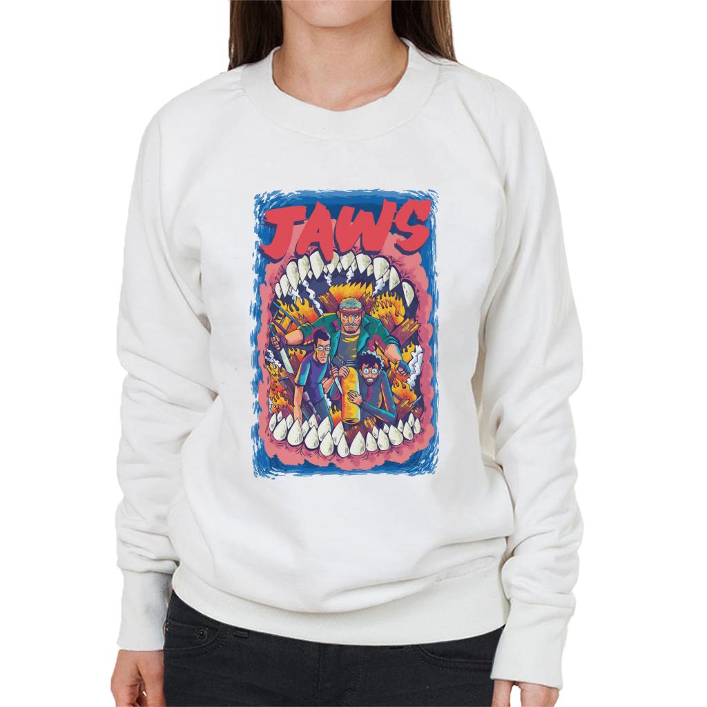 Jaws On Fire Women's Sweatshirt-ALL + EVERY