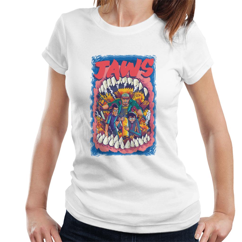 Jaws On Fire Women's T-Shirt-ALL + EVERY