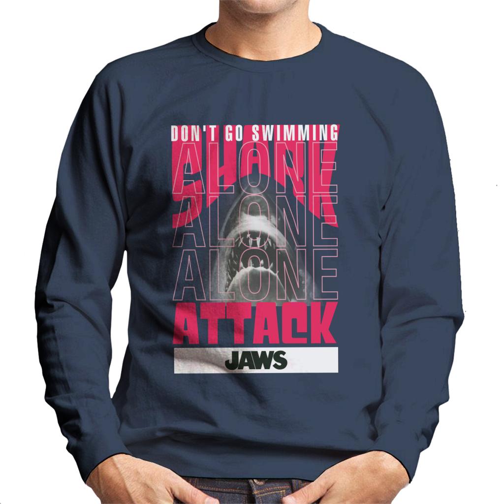 Jaws Don't Go Swimming Alone Men's Sweatshirt-ALL + EVERY