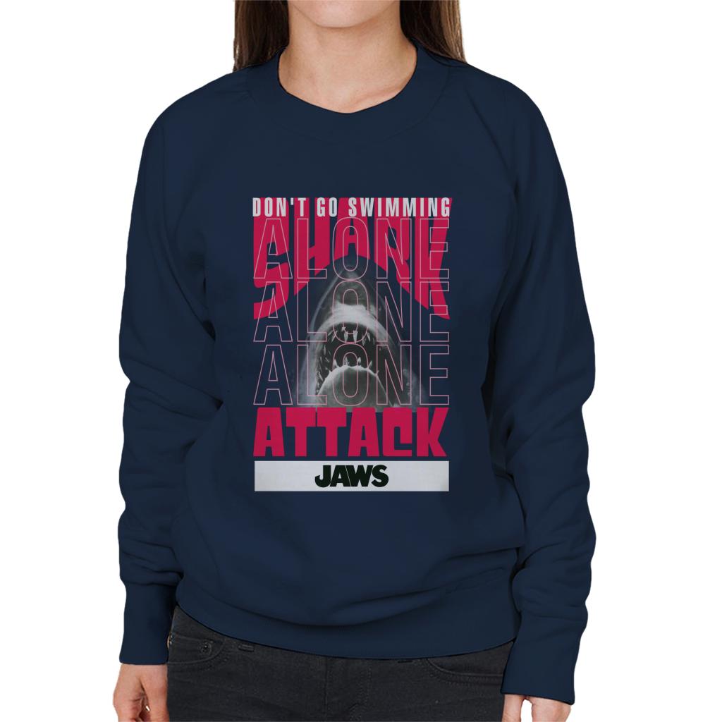 Jaws Don't Go Swimming Alone Women's Sweatshirt-ALL + EVERY