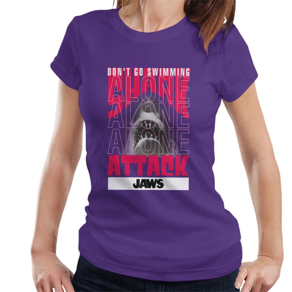 Jaws Don't Go Swimming Alone Women's T-Shirt-ALL + EVERY