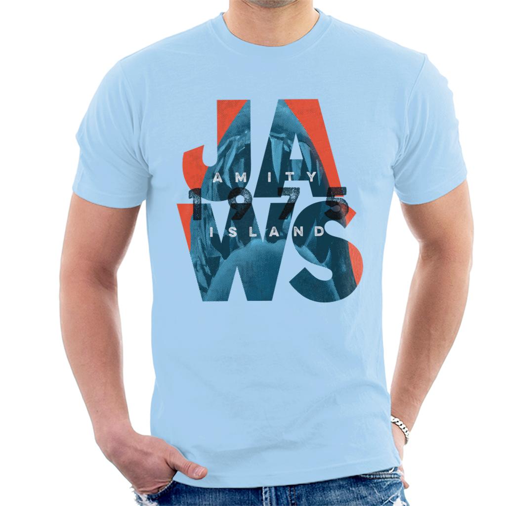 Jaws 1975 Amity Island Men's T-Shirt-ALL + EVERY