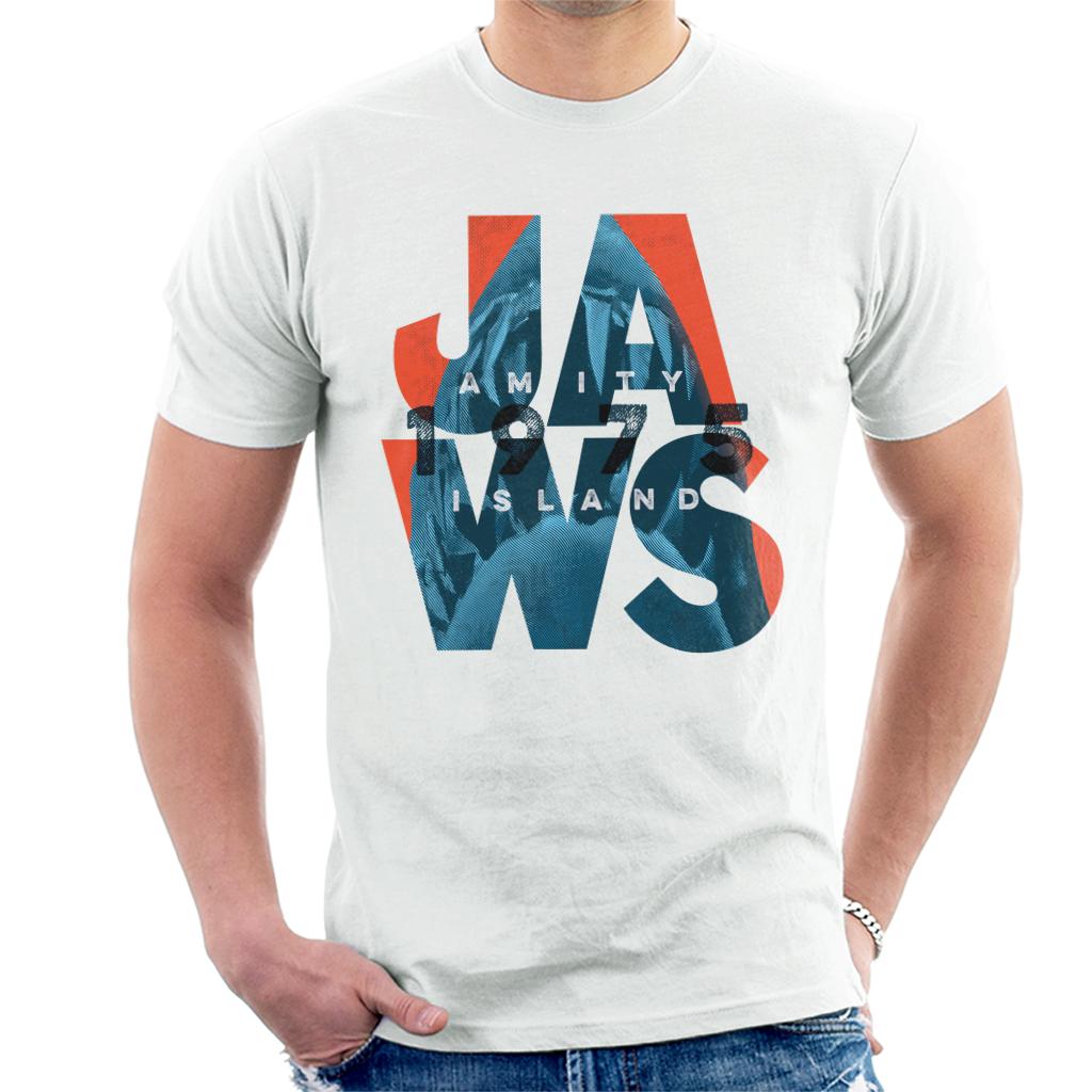 Jaws 1975 Amity Island Men's T-Shirt-ALL + EVERY