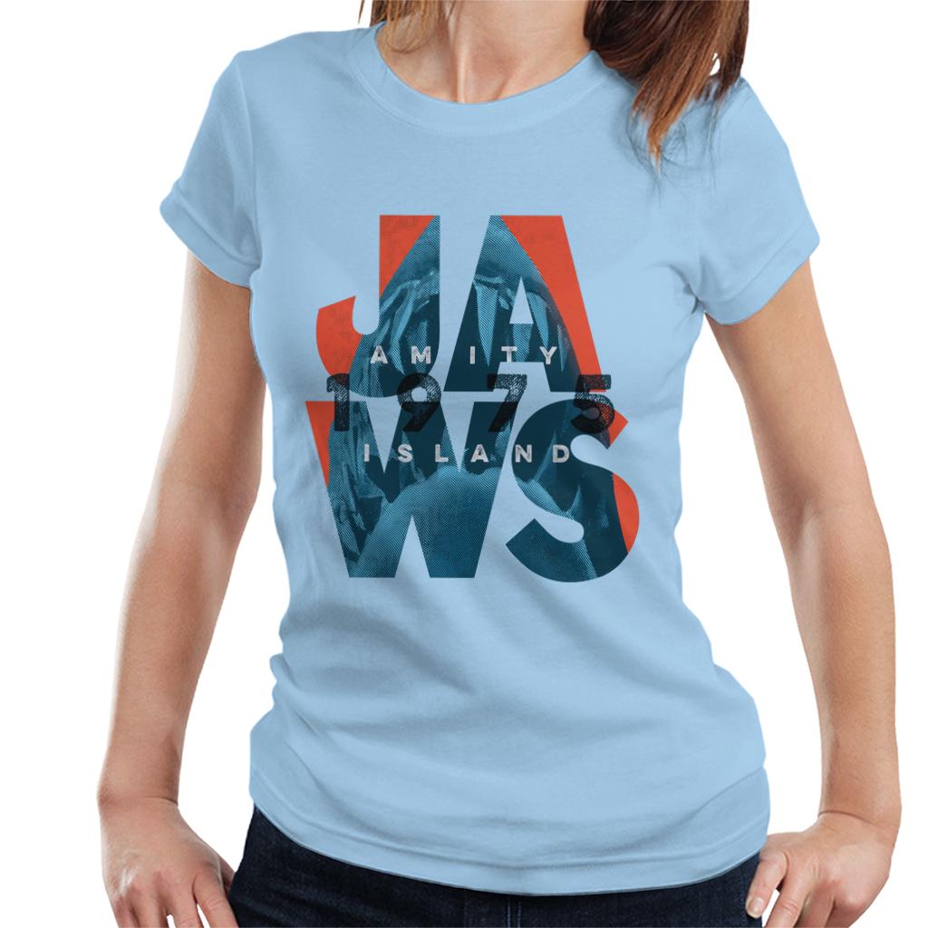 Jaws 1975 Amity Island Women's T-Shirt-ALL + EVERY