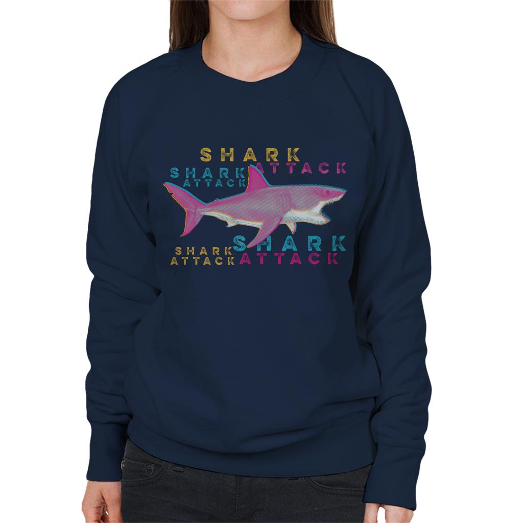 Jaws Shark Attack Women's Sweatshirt-ALL + EVERY