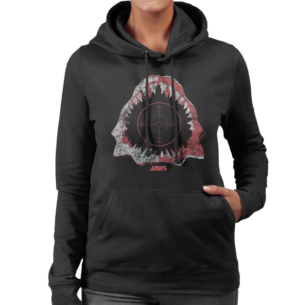 Jaws Cross Hairs Women's Hooded Sweatshirt-ALL + EVERY