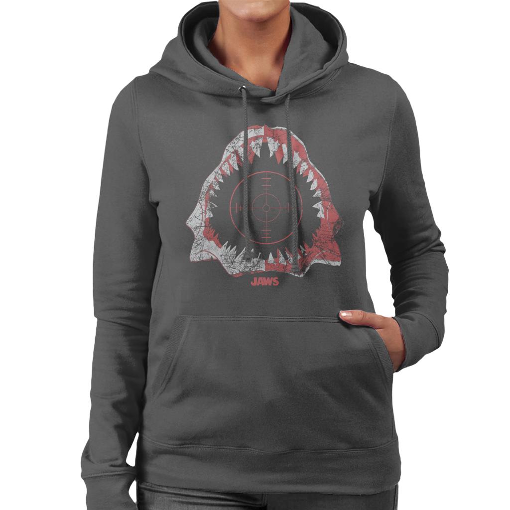 Jaws Cross Hairs Women's Hooded Sweatshirt-ALL + EVERY