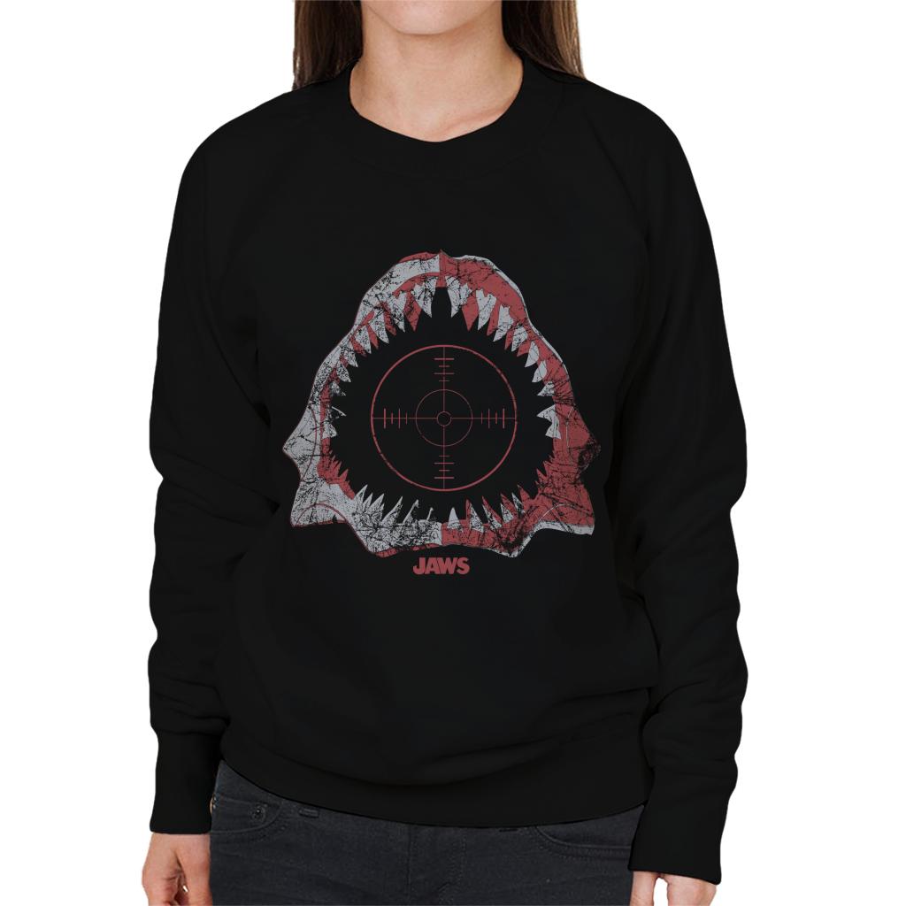 Jaws Cross Hairs Women's Sweatshirt-ALL + EVERY