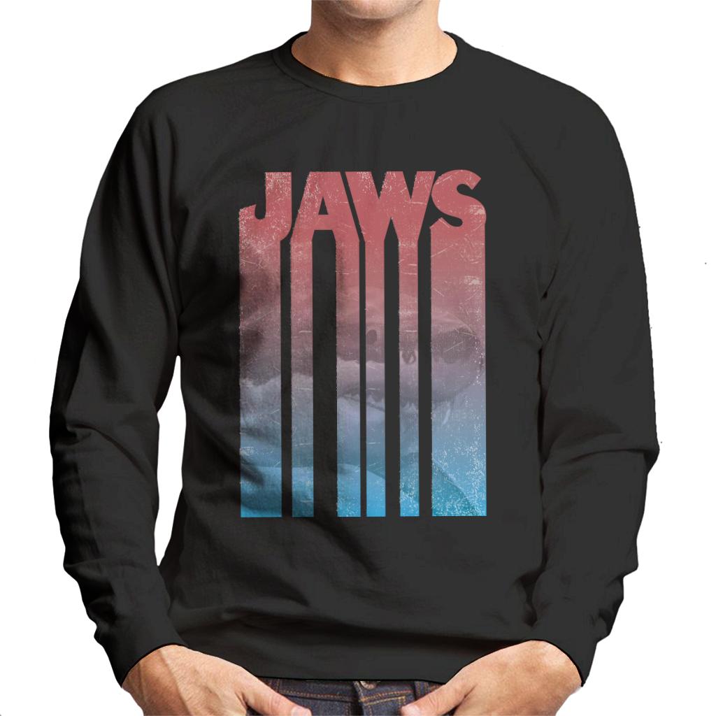 Jaws Shark Shadow Text Men's Sweatshirt-ALL + EVERY