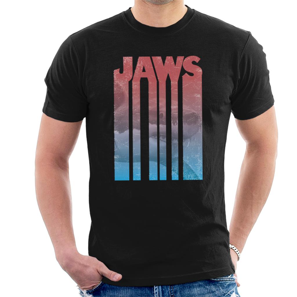 Jaws Shark Shadow Text Men's T-Shirt-ALL + EVERY