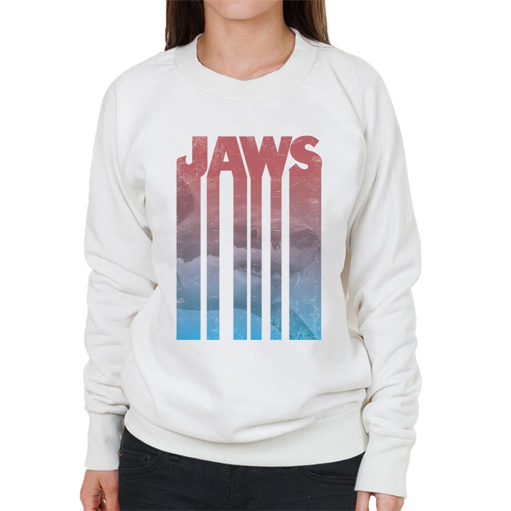 Jaws Shark Shadow Text Women's Sweatshirt-ALL + EVERY