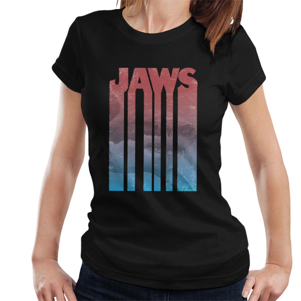 Jaws Shark Shadow Text Women's T-Shirt-ALL + EVERY