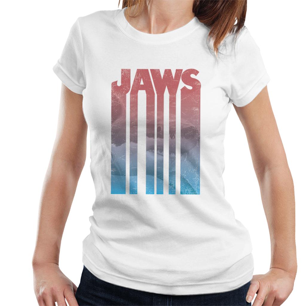 Jaws Shark Shadow Text Women's T-Shirt-ALL + EVERY