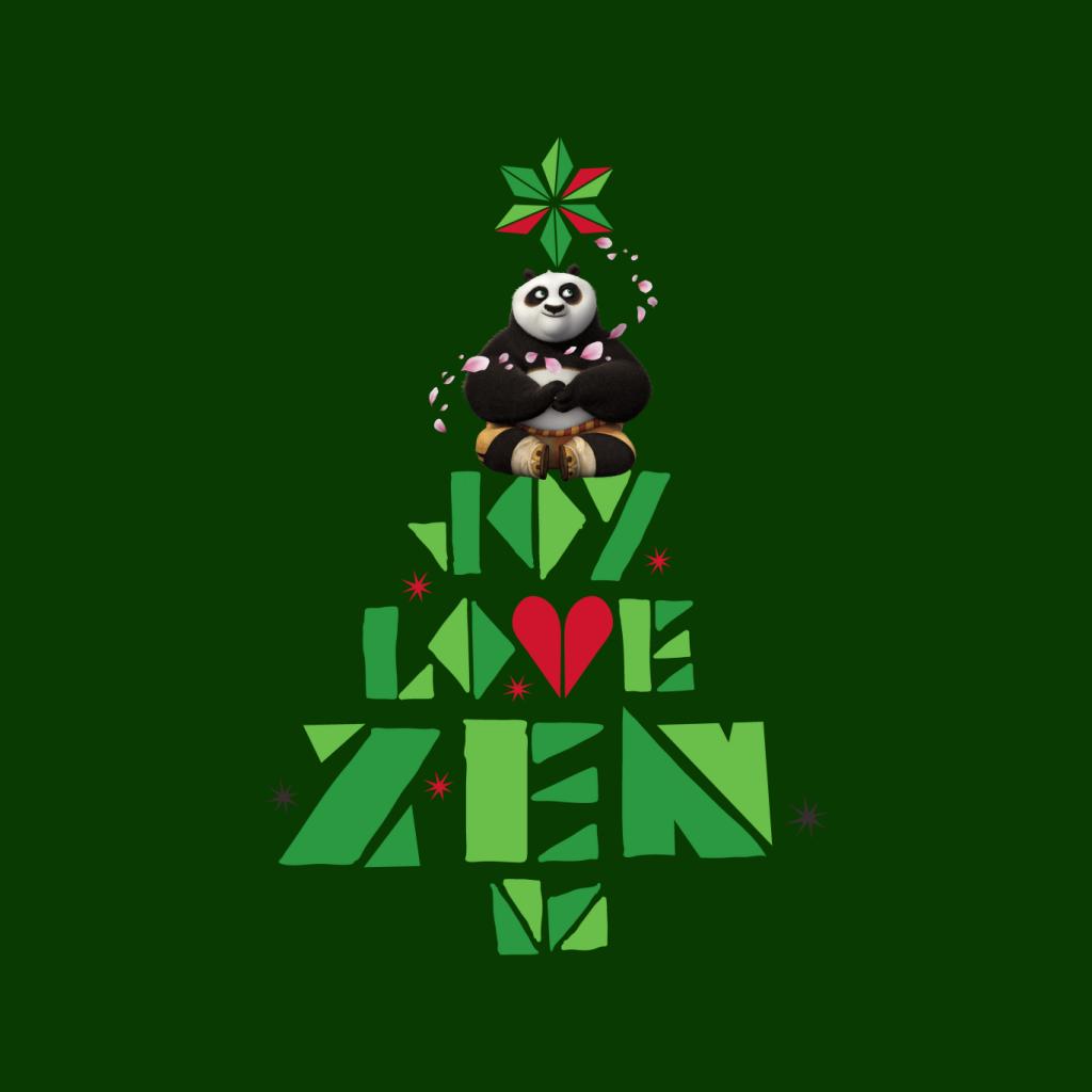 Kung Fu Panda Christmas Tree Jo Joy Love Zen Men's T-Shirt-ALL + EVERY