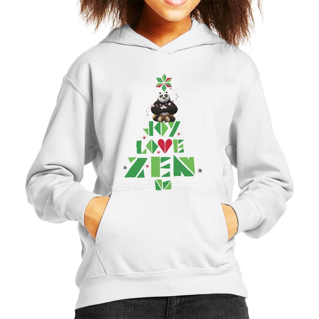 Kung Fu Panda Christmas Tree Jo Joy Love Zen Kid's Hooded Sweatshirt-ALL + EVERY