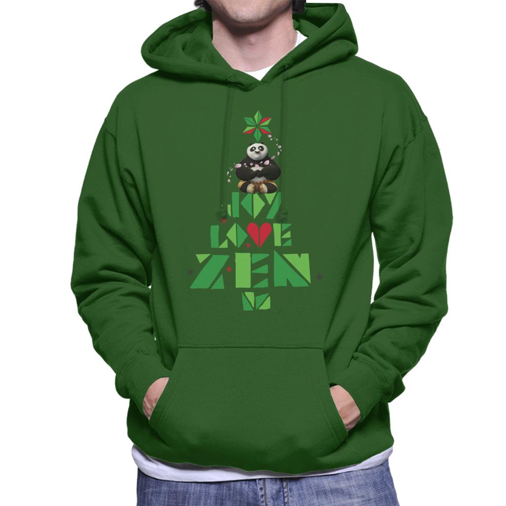 Kung Fu Panda Christmas Tree Jo Joy Love Zen Men's Hooded Sweatshirt-ALL + EVERY