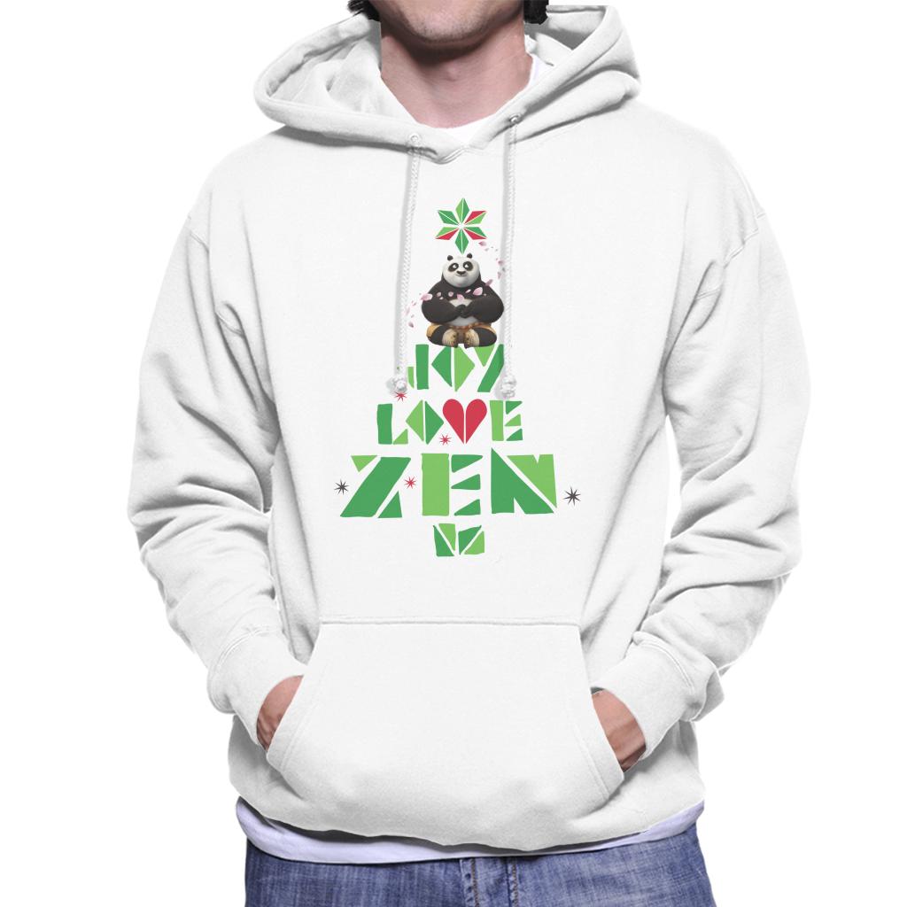 Kung Fu Panda Christmas Tree Jo Joy Love Zen Men's Hooded Sweatshirt-ALL + EVERY