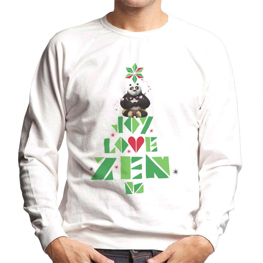 Kung Fu Panda Christmas Tree Jo Joy Love Zen Men's Sweatshirt-ALL + EVERY