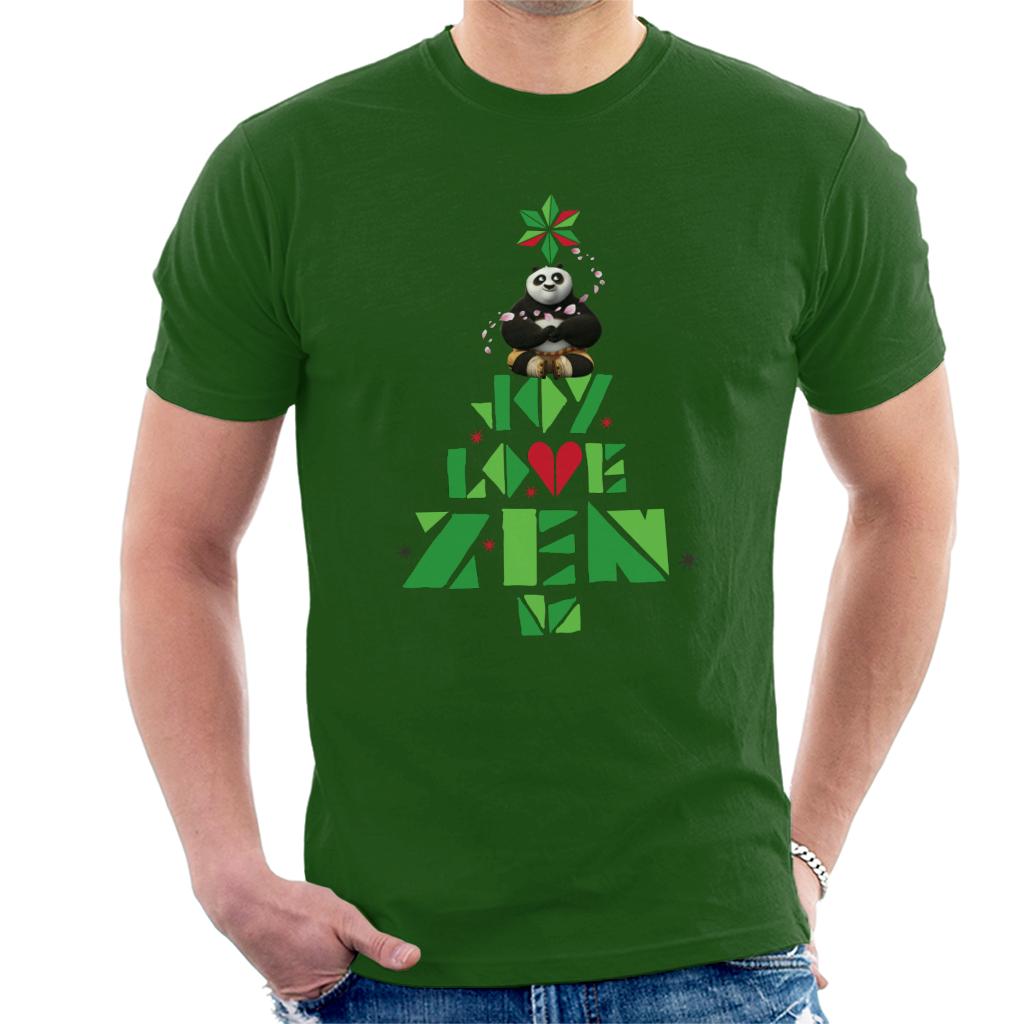 Kung Fu Panda Christmas Tree Jo Joy Love Zen Men's T-Shirt-ALL + EVERY