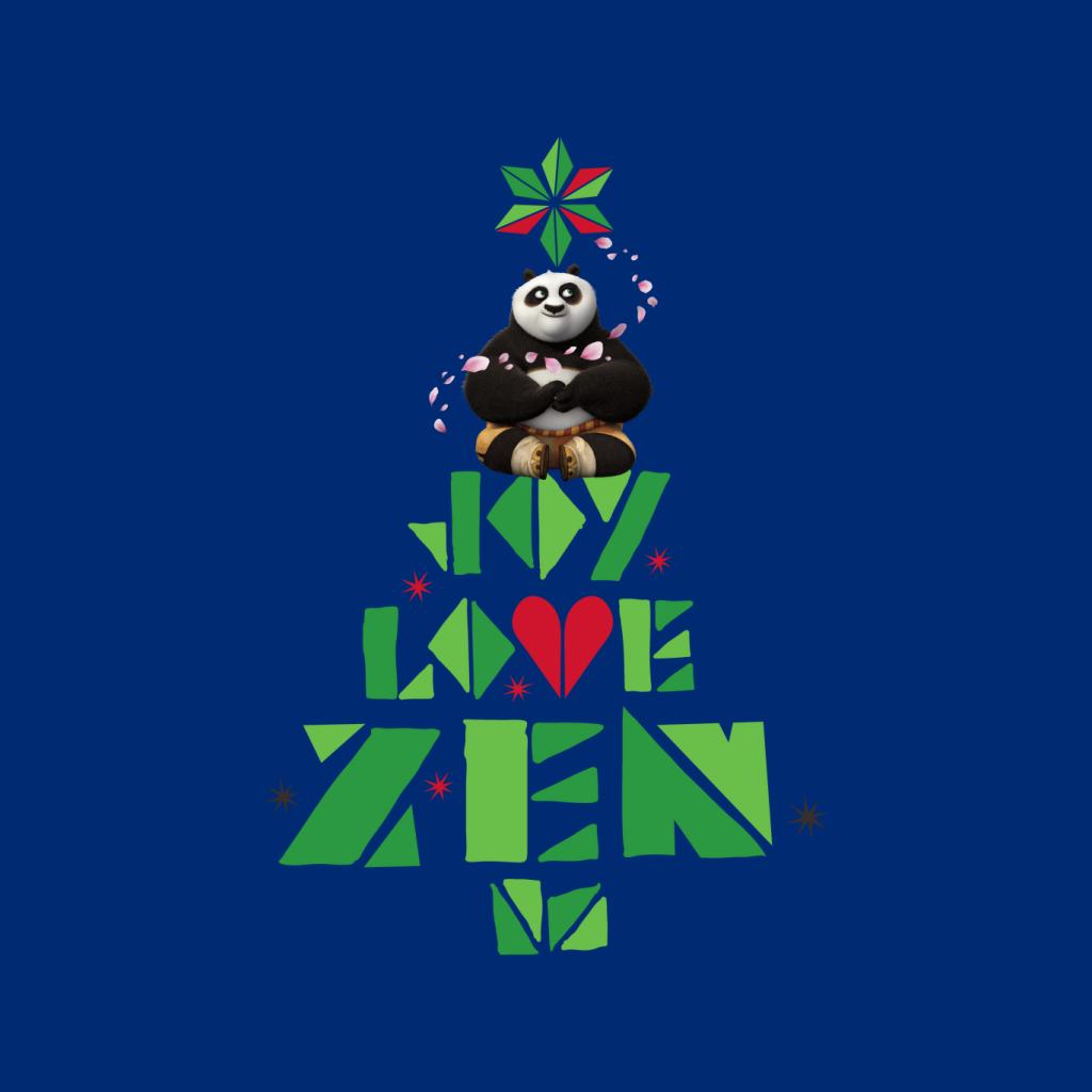 Kung Fu Panda Christmas Tree Jo Joy Love Zen Women's Sweatshirt-ALL + EVERY