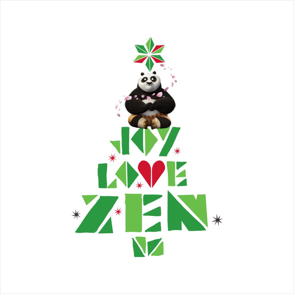 Kung Fu Panda Christmas Tree Jo Joy Love Zen Men's T-Shirt-ALL + EVERY