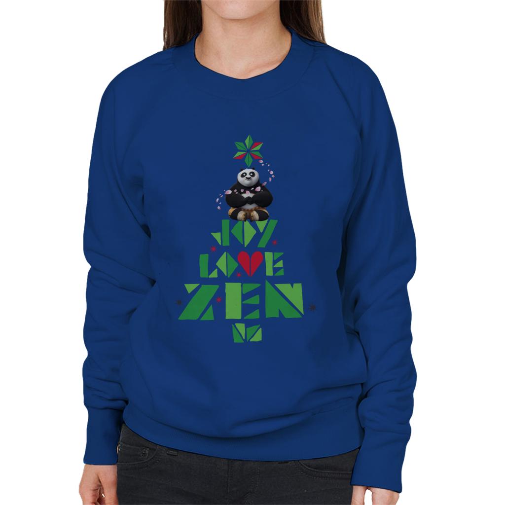 Kung Fu Panda Christmas Tree Jo Joy Love Zen Women's Sweatshirt-ALL + EVERY