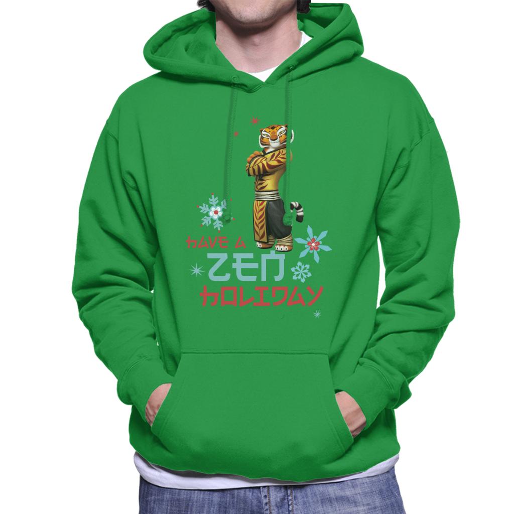 Kung Fu Panda Christmas Tigress Have A Zen Holiday Men's Hooded Sweatshirt-ALL + EVERY