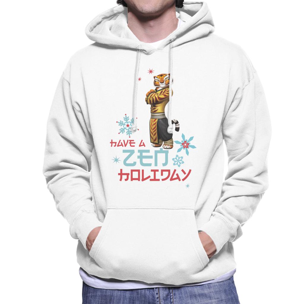 Kung Fu Panda Christmas Tigress Have A Zen Holiday Men's Hooded Sweatshirt-ALL + EVERY