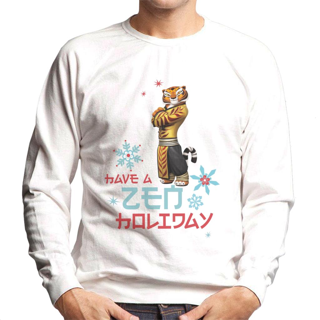 Kung Fu Panda Christmas Tigress Have A Zen Holiday Men's Sweatshirt-ALL + EVERY