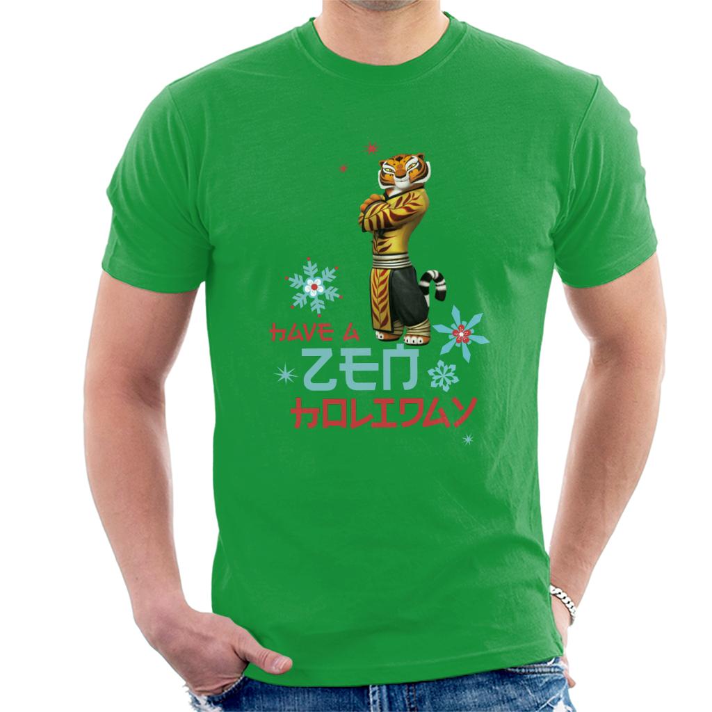 Kung Fu Panda Christmas Tigress Have A Zen Holiday Men's T-Shirt-ALL + EVERY