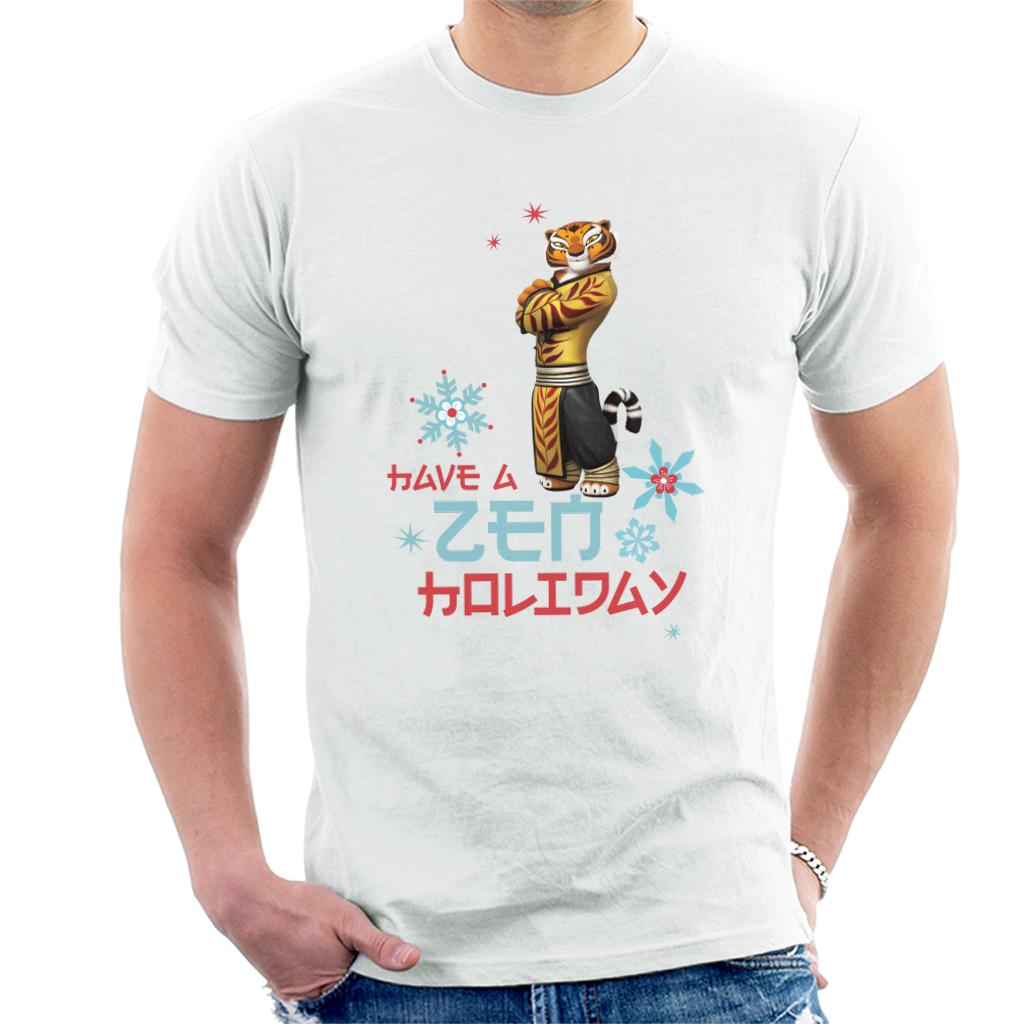 Kung Fu Panda Christmas Tigress Have A Zen Holiday Men's T-Shirt-ALL + EVERY