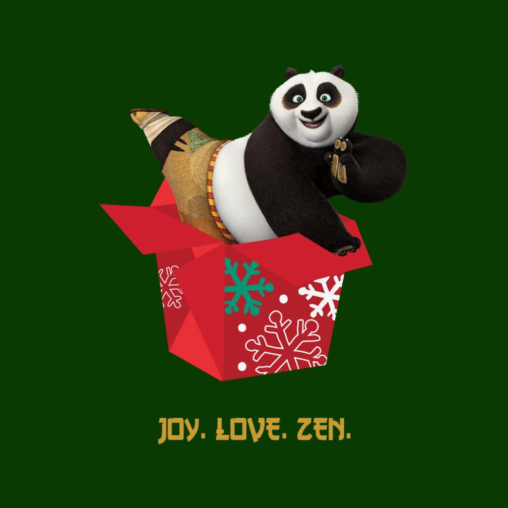 Kung Fu Panda Christmas Po Festive Box Kid's Sweatshirt-ALL + EVERY